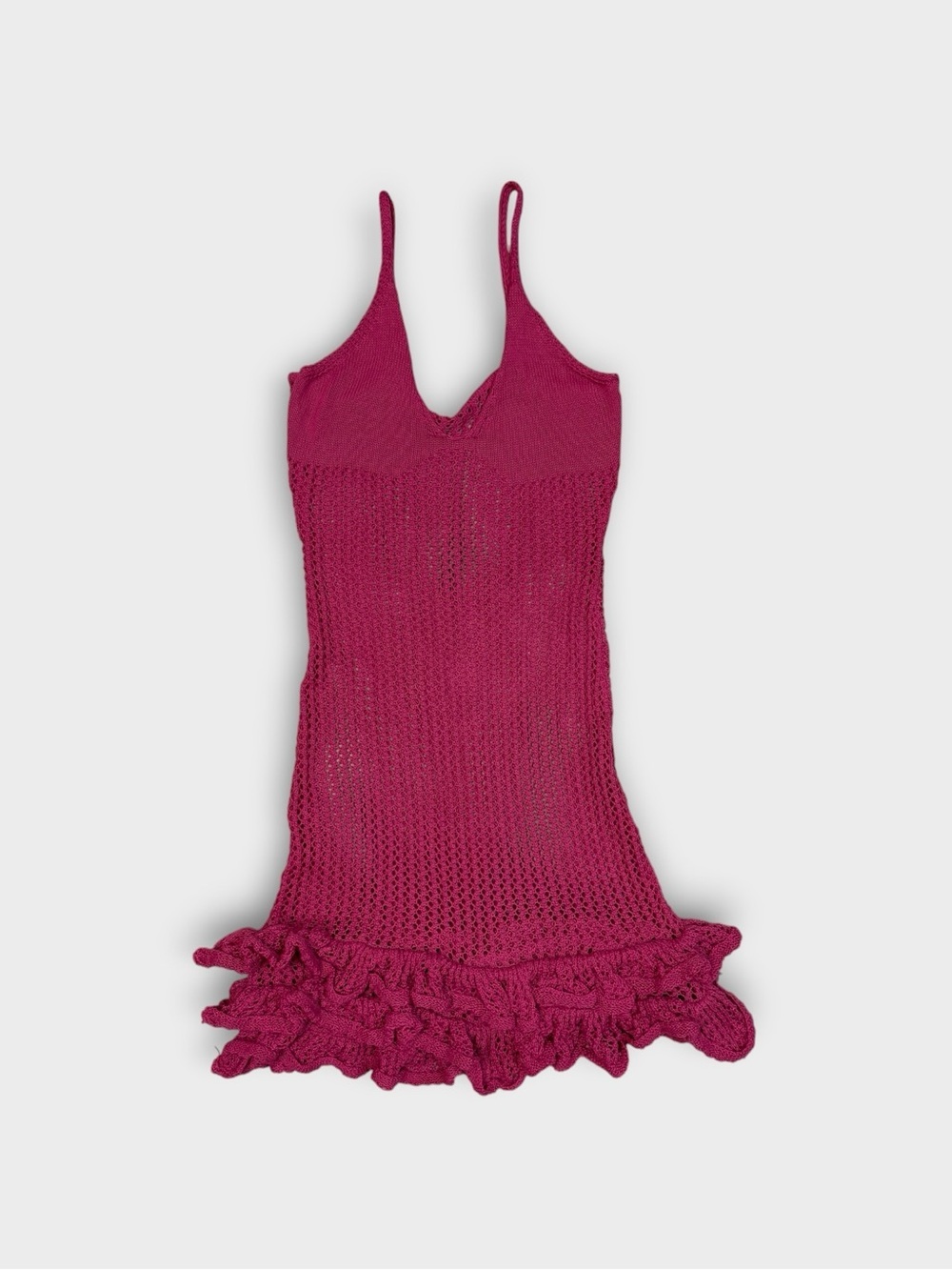 MICAS Crochet-Knit Mini Dress